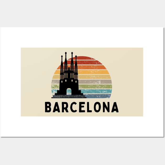 Barcelona inspired design Wall Art by IOANNISSKEVAS